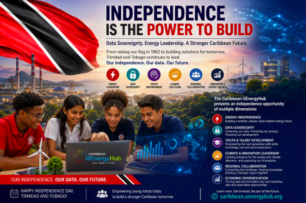 Independence Is the Power to Build. Data Sovereignty. Energy Leadership. A stronger Caribbean future. Caribbean UEnergyHub Independence Day message.